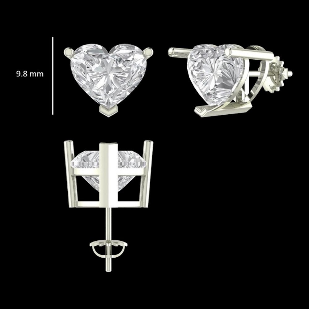 Heart studs