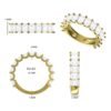 Emerald half-eternity band