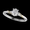 Oval trilogy with gold vine