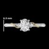 Oval trilogy with gold vine