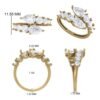 Pear bypass ring