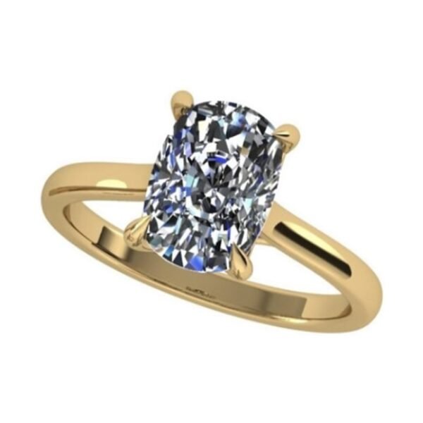 Elongated cushion solitaire