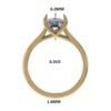 Elongated cushion solitaire
