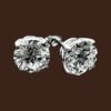 Solitaire studs · 2 ct